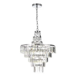 Spa Belle 4-Light Chandelier Crystal Glass And Chrome