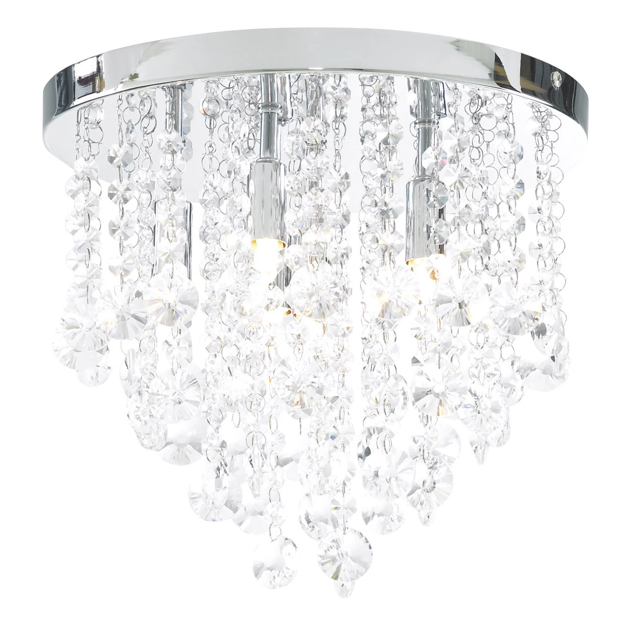 Spa Celeste 6-Light Flush Ceiling Light Crystal Glass And Chrome 3 Spa Celeste 6-Light Flush Ceiling Light Crystal Glass And Chrome
