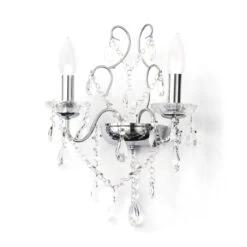 Spa Pro Annalee 2-Light Wall Light Crystal Glass And Chrome -Home Lighting Store SPA 25253 CHR 1 34247.1657640732