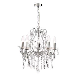Spa Pro Annalee 500mm 5-Light Chandelier Crystal Glass And Chrome 6 Spa Pro Annalee 500mm 5-Light Chandelier Crystal Glass And Chrome -Home Lighting Store SPA 25254 CHR 2 24280.1657640689