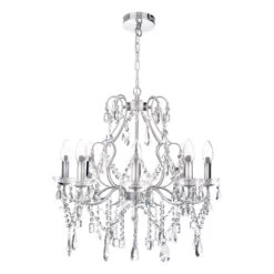 Spa Pro Annalee 8-Light Chandelier Crystal Glass And Chrome 8 Spa Pro Annalee 8-Light Chandelier Crystal Glass And Chrome -Home Lighting Store SPA 25255 CHR 2 51472.1657640306