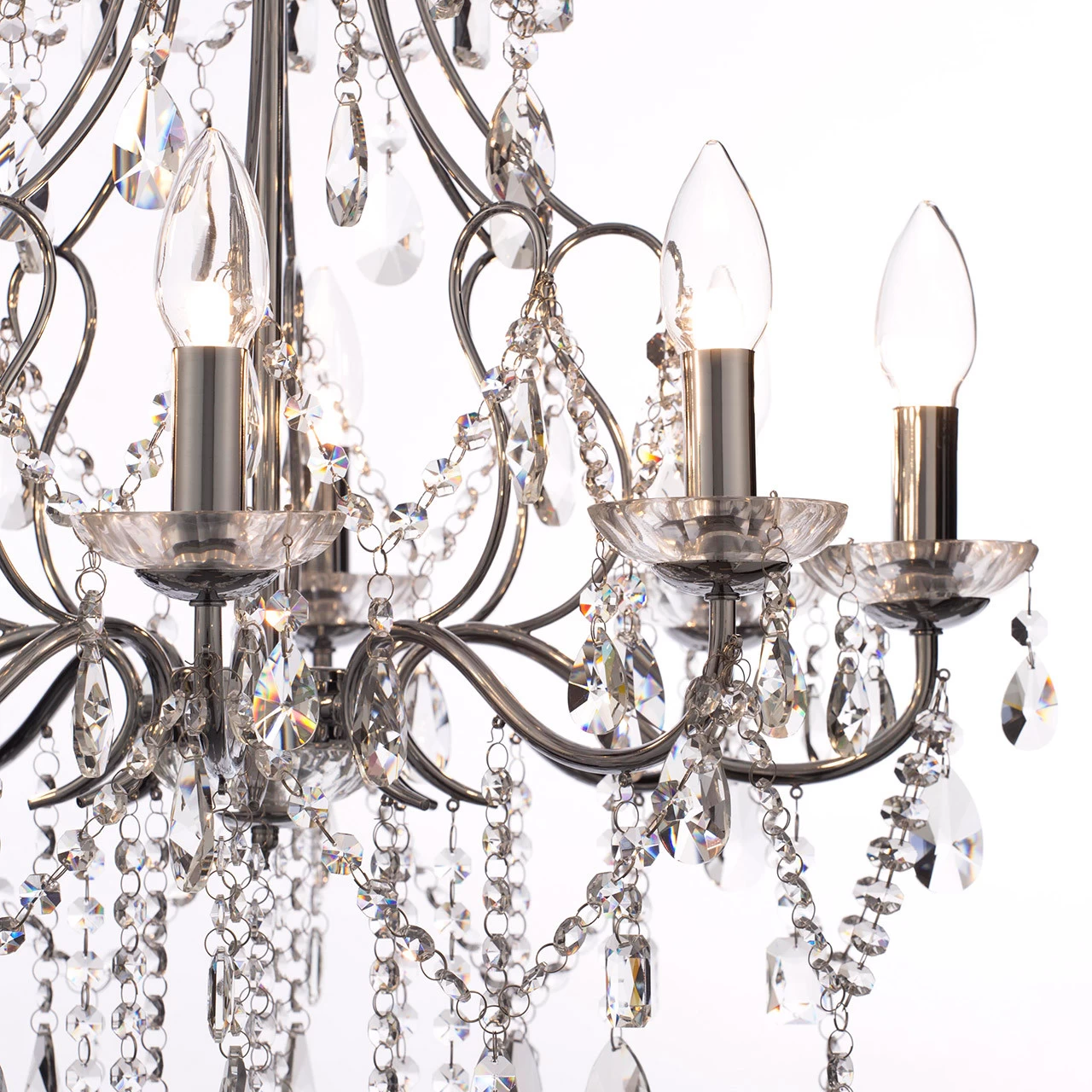 Spa Pro Annalee 8-Light Chandelier Crystal Glass And Chrome 5 Spa Pro Annalee 8-Light Chandelier Crystal Glass And Chrome - Image 3