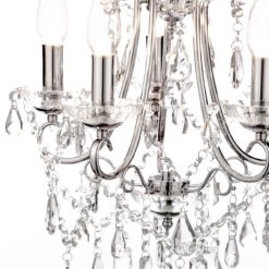 Spa Pro Annalee 385mm 5-Light Chandelier Crystal Glass And Chrome -Home Lighting Store SPA 25256 CHR 50148.1657640706