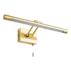 Spa Chai LED Picture/Mirror Light 8W With Pull Switch Warm White Satin Brass
