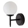 Spa Porto Single Globe Wall Light Opal And Matt Black -Home Lighting Store SPA 31306 MBLK alt02 67522.1656419677