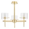 Spa Gene 3-Light Semi-Flush Ceiling Light Clear Glass And Satin Brass -Home Lighting Store SPA 31726 SATBRS alt02 44954.1656419893