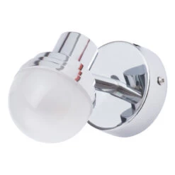 Spa Milan LED Single Wall Spotlight 5W Warm White Opal And Chrome