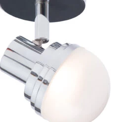 Spa Milan LED Single Wall Spotlight 5W Warm White Opal And Chrome -Home Lighting Store SPA 31732 CHR 3 22667.1656418435