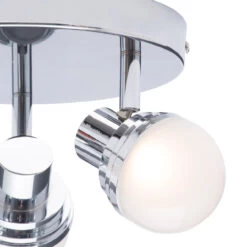 Spa Milan LED 3-Light Ceiling Spotlight 15W Warm White Opal And Chrome -Home Lighting Store SPA 31733 CHR 3 68206.1656418946