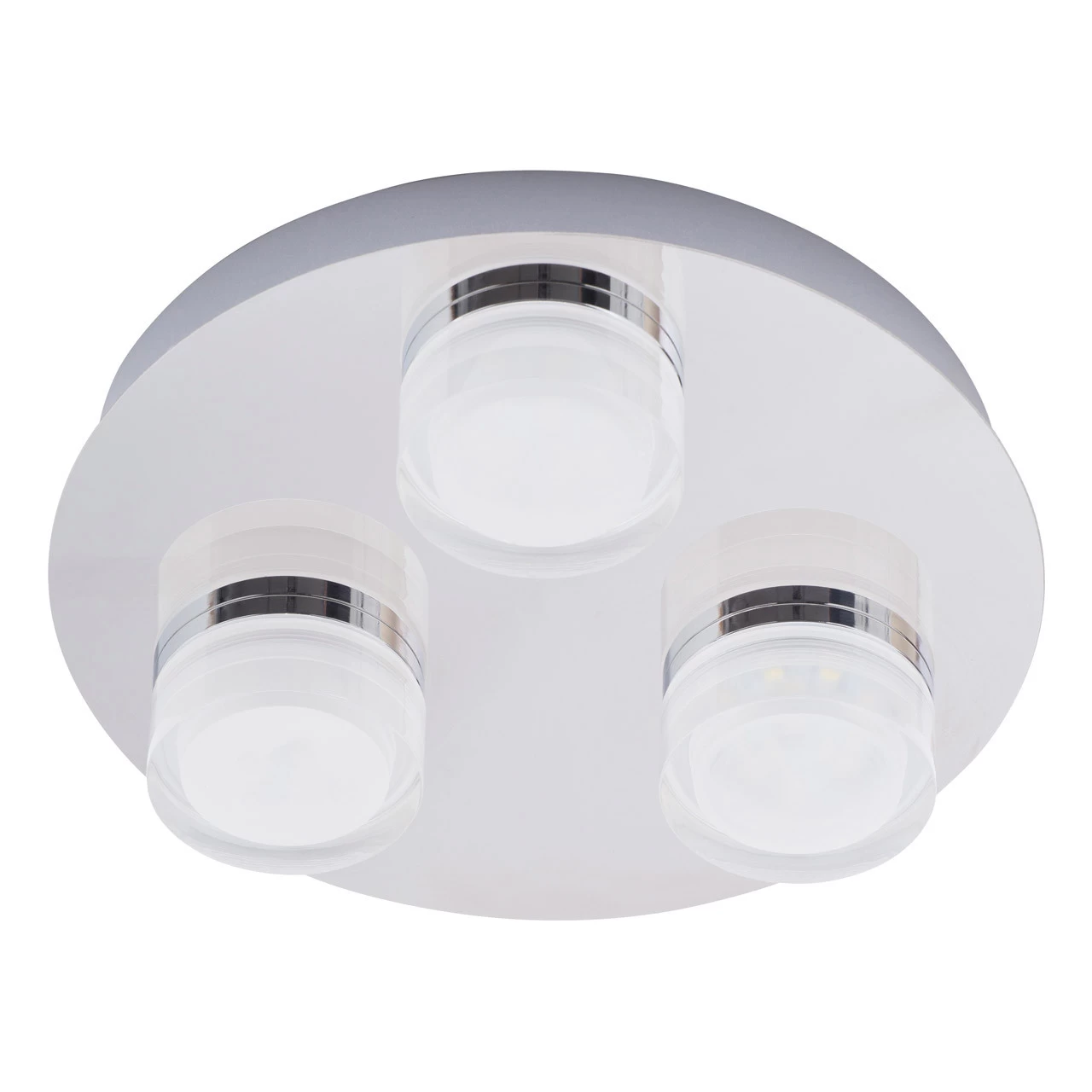 Spa Amalfi LED 3-Light Ceiling Spotlight 15W Cool White Opal And Chrome 3 Spa Amalfi LED 3-Light Ceiling Spotlight 15W Cool White Opal And Chrome