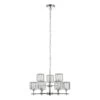 Spa Pegasi 9-Light Chandelier Crystal Glass And Chrome