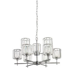 Spa Pegasi 9-Light Chandelier Crystal Glass And Chrome -Home Lighting Store SPA 33929 CHR 3 70007.1656423665