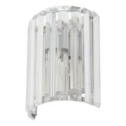 Spa Pegasi Shield Wall Light Crystal Glass And Chrome
