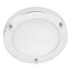 Spa 180mm Delphi LED Flush Ceiling Light 12W Cool White Opal Glass And Chrome -Home Lighting Store SPA 34046 CHR 1 21149.1656417730
