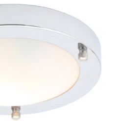 Spa 180mm Delphi LED Flush Ceiling Light 12W Cool White Opal Glass And Chrome -Home Lighting Store SPA 34046 CHR 3 92303.1656417730
