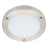 Spa 180mm Delphi LED Flush Ceiling Light 12W Cool White Opal Glass And Satin Nickel -Home Lighting Store SPA 34046 SNIC 1 92720.1656417710
