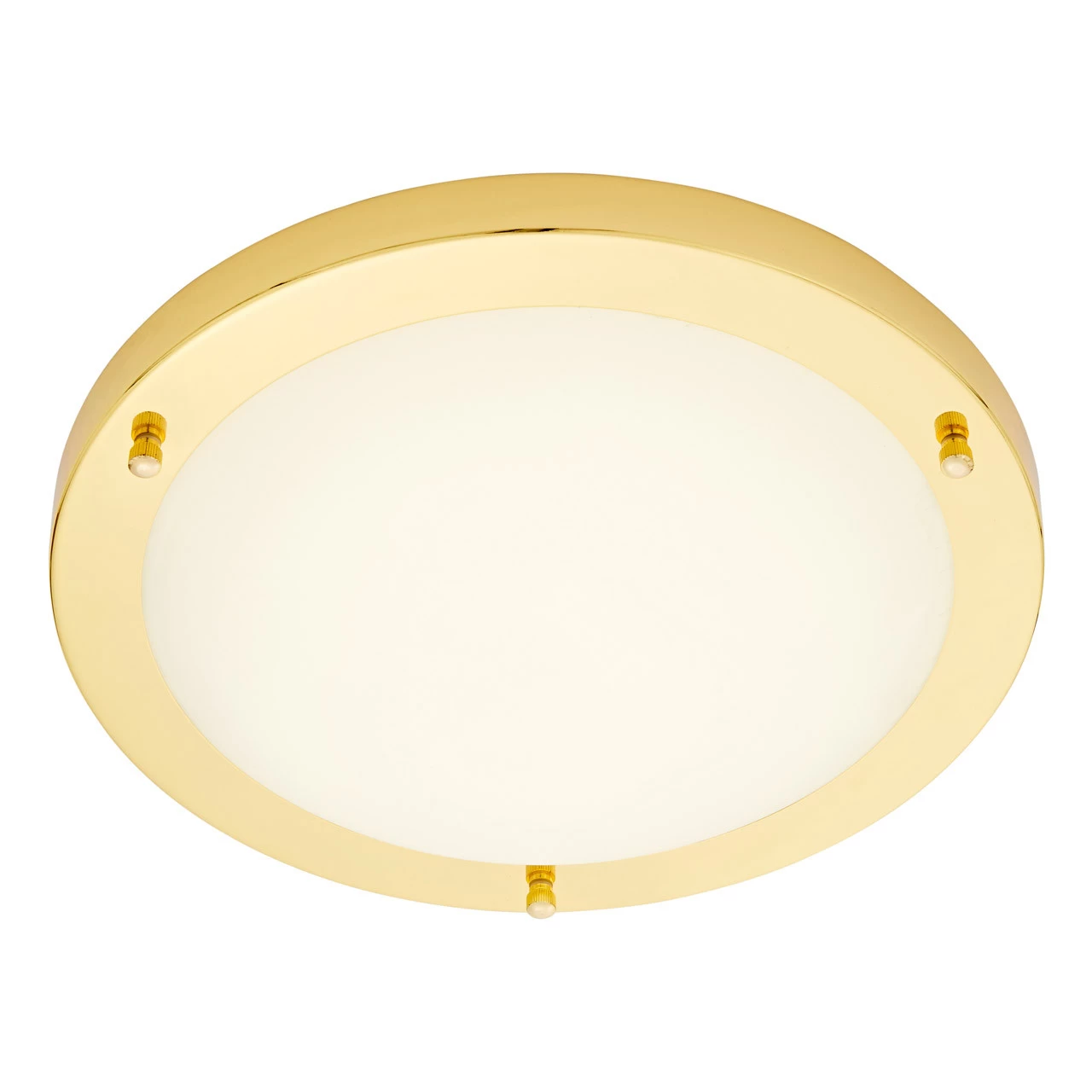 Spa 310mm Delphi LED Flush Ceiling Light 18W Cool White Opal Glass And Brass 4 Spa 310mm Delphi LED Flush Ceiling Light 18W Cool White Opal Glass And Brass - Image 2