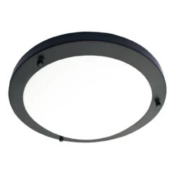 Spa 310mm Delphi LED Flush Ceiling Light 18W Cool White Opal Glass And Matt Black