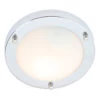 Spa 180mm Delphi Flush Ceiling Light Opal Glass And Chrome -Home Lighting Store SPA 34049 CHR 2 74242.1656412581