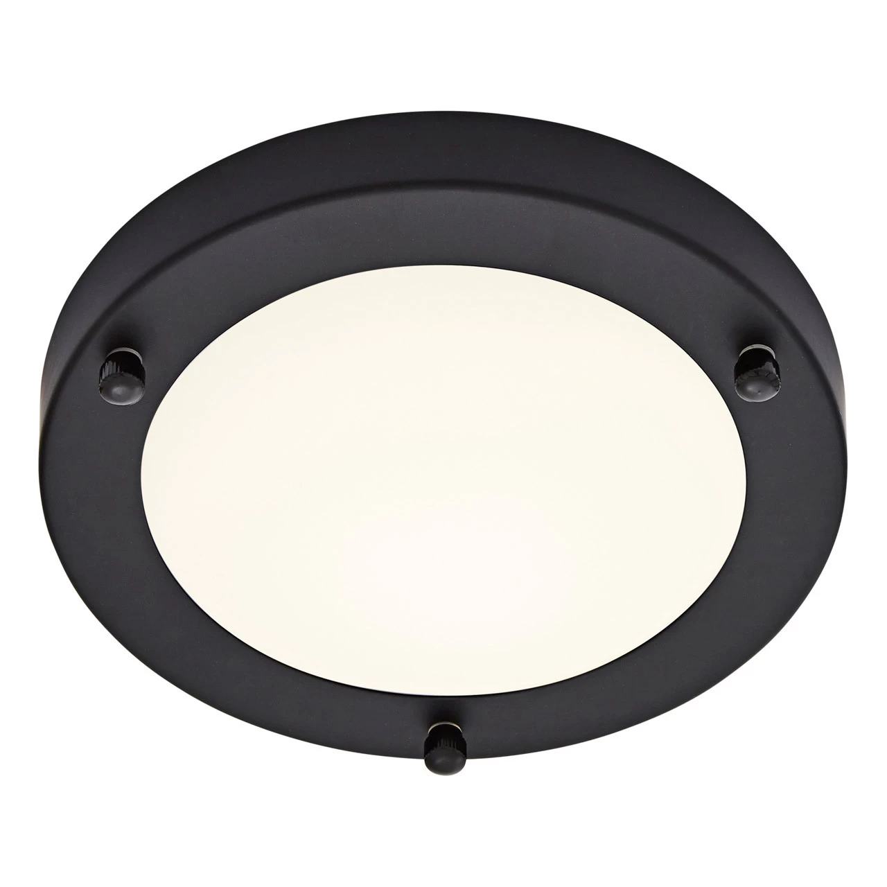 Spa 180mm Delphi Flush Ceiling Light Opal Glass And Satin Black 4 Spa 180mm Delphi Flush Ceiling Light Opal Glass And Satin Black - Image 2