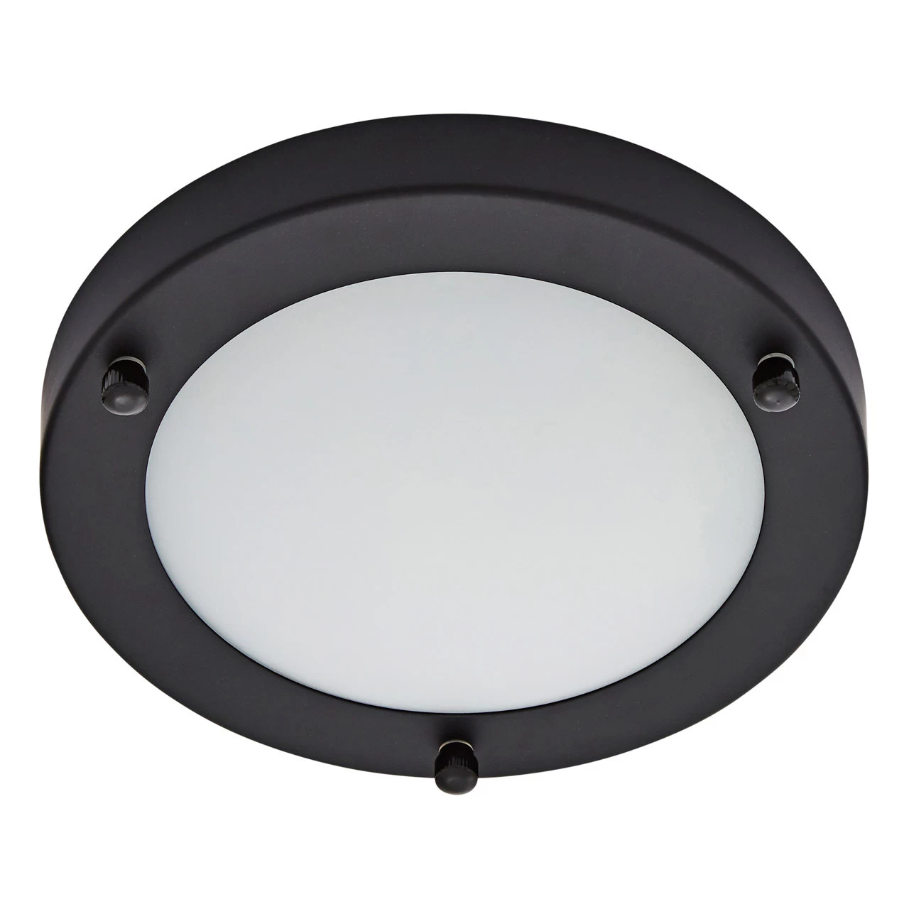Spa 180mm Delphi Flush Ceiling Light Opal Glass And Satin Black 3 Spa 180mm Delphi Flush Ceiling Light Opal Glass And Satin Black
