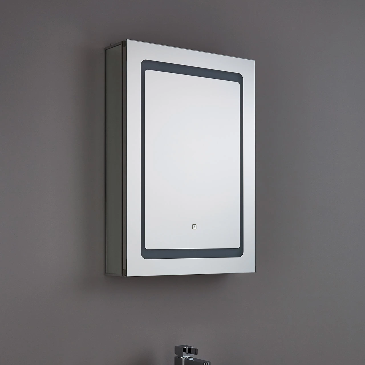 Spa Arte LED Illuminated Bathroom Mirror Cabinet 34W With Shaver Socket And Demist Pad 5 Spa Arte LED Illuminated Bathroom Mirror Cabinet 34W With Shaver Socket And Demist Pad - Image 3