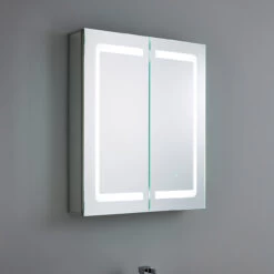 Spa Hym LED Illuminated Bathroom Mirror Cabinet 34W With Shaver Socket And Demist Pad -Home Lighting Store SPA 35708 alt03 14994.1657640813