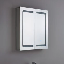 Spa Hym LED Illuminated Bathroom Mirror Cabinet 34W With Shaver Socket And Demist Pad -Home Lighting Store SPA 35708 alt04 51927.1657640813