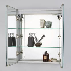 Spa Hym LED Illuminated Bathroom Mirror Cabinet 34W With Shaver Socket And Demist Pad -Home Lighting Store SPA 35708 alt05 86817.1657640813