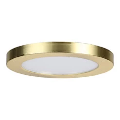 Spa 164mm Tauri LED Flush Ceiling Light Ring Satin Brass