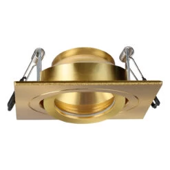 Spa Cali Square Tiltable Downlight Satin Brass -Home Lighting Store SPA 35723 1 72701.1657202199