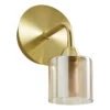 Spa Patras Single Wall Light Champagne Glass And Satin Brass -Home Lighting Store SPA 35811 CHAMP ALT2 73078.1656428787