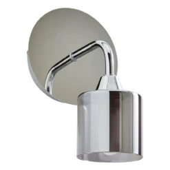Spa Patras Single Wall Light Smoke Glass And Chrome
