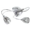 Spa Veria 3-Light Flush Ceiling Light Smoke Glass And Chrome