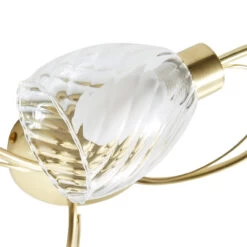 Spa Veria 3-Light Flush Ceiling Light Clear Glass And Satin Brass -Home Lighting Store SPA 35828 SBRS ALT3 16508.1656428497