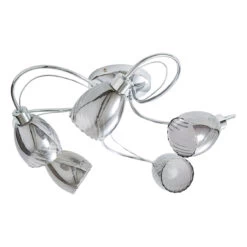 Spa Veria 5-Light Flush Ceiling Light Smoke Glass And Chrome