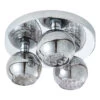 Spa Megara 3-Light Flush Ceiling Light Decorative Crystal Smoke Glass And Chrome -Home Lighting Store SPA 35840 SMK ALT2 44035.1656427912