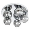 Spa Megara 5-Light Flush Ceiling Light Decorative Crystal Smoke Glass And Chrome -Home Lighting Store SPA 35841 SMK ALT2 99837.1656427867