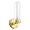 Spa Sparti Tubular Wall Light Clear Glass And Satin Brass -Home Lighting Store SPA 35843 SBRS ALT2 35207.1656427288