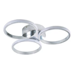 Spa Chios LED Circular Flush Ceiling Light 26W Cool White Chrome