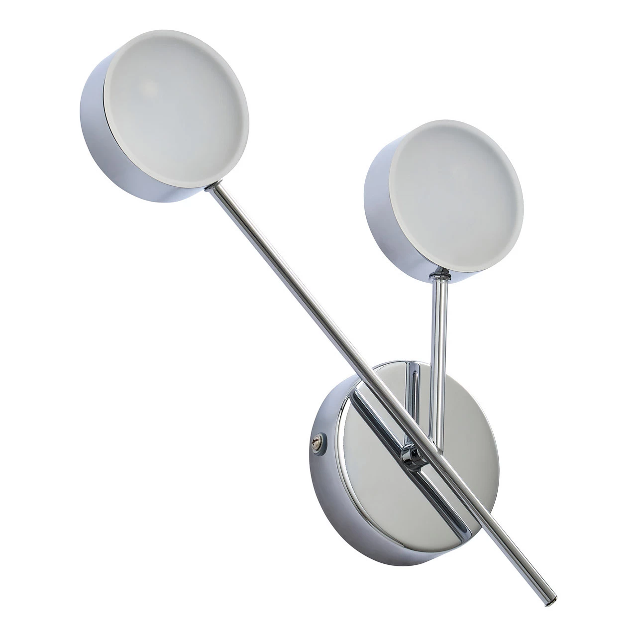 Spa Edessa LED 2-Light Wall Light 10W Cool White Opal And Chrome 3 Spa Edessa LED 2-Light Wall Light 10W Cool White Opal And Chrome