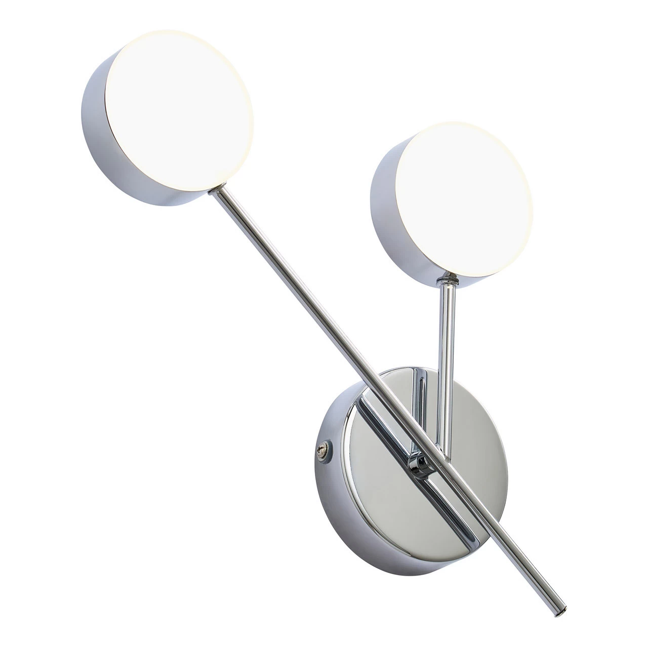 Spa Edessa LED 2-Light Wall Light 10W Cool White Opal And Chrome 4 Spa Edessa LED 2-Light Wall Light 10W Cool White Opal And Chrome - Image 2