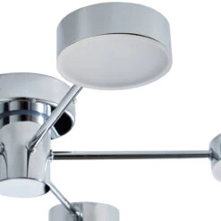 Spa Edessa LED 5-Light Flush Ceiling Light 25W Cool White Opal And Chrome -Home Lighting Store SPA 36311 CHR ALT3 86937.1656429040