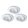 Spa Como LED Tiltable Fire Rated Downlight 5W Dimmable 3-Pack Cool White Chrome IP65