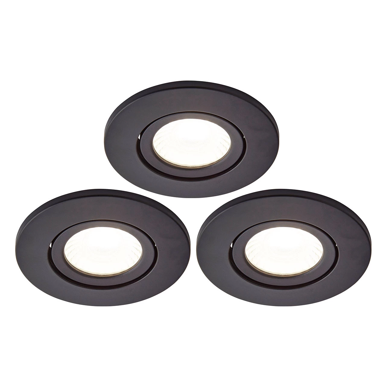 Spa Como LED Tiltable Fire Rated Downlight 5W Dimmable 3-Pack Cool White Satin Black IP65 4 Spa Como LED Tiltable Fire Rated Downlight 5W Dimmable 3-Pack Cool White Satin Black IP65 - Image 2