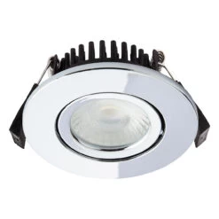 Spa Como LED Tiltable Fire Rated Downlight 5W Dimmable 3-Pack Cool White Chrome IP65 -Home Lighting Store SPA 38571 CHR 30838.1657188348