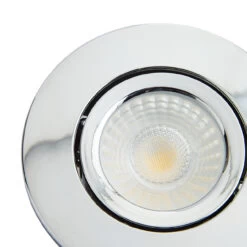 Spa Como LED Tiltable Fire Rated Downlight 5W Dimmable Cool White Chrome IP65 -Home Lighting Store SPA 38571 CHR alt3 10242.1657189193