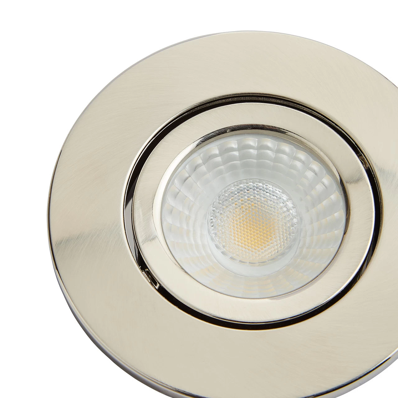 Spa Como LED Tiltable Fire Rated Downlight 5W Dimmable 3-Pack Cool White Satin Nickel IP65 8 Spa Como LED Tiltable Fire Rated Downlight 5W Dimmable 3-Pack Cool White Satin Nickel IP65 - Image 6
