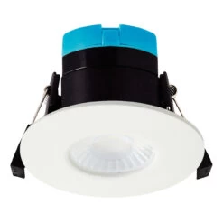 Spa Rhom LED Fire Rated Downlight 8W Dimmable IP65 Tri-Colour CCT Matt White -Home Lighting Store SPA 38572 MHWT 1 74569.1657197388
