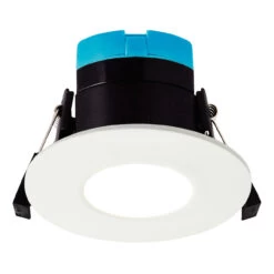 Spa Rhom LED Fire Rated Downlight 8W Dimmable IP65 Tri-Colour CCT Matt White -Home Lighting Store SPA 38572 MHWT 2 58810.1657197388